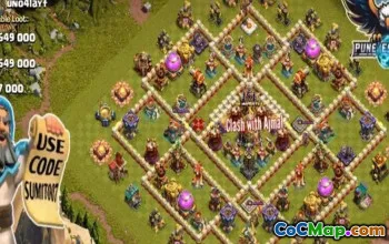 town hall 16, trophy/war base layout #43585
