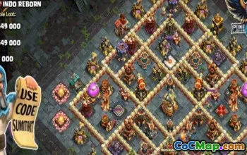 town hall 16, trophy/war base layout #43594