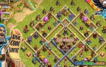 town hall 16, trophy/war base layout #43599