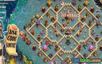 town hall 16, trophy/war base layout #43612