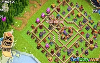 town hall 16, trophy/war base layout #43614