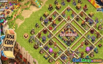 town hall 16, trophy/war base layout #43615