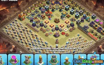 town hall 16, trophy/war base layout #43629