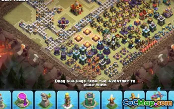 town hall 16, trophy/war base layout #43636