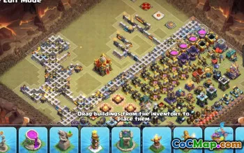 town hall 16, trophy/war base layout #43637