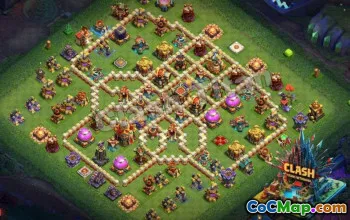 town hall 16, trophy/war base layout #43639