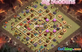 town hall 16, trophy/war base layout #43643