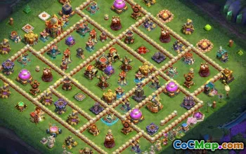 town hall 16, trophy/war base layout #43644