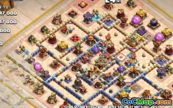 town hall 16, trophy/war base layout #43650