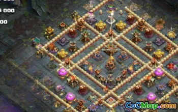 town hall 16, trophy/war base layout #43656