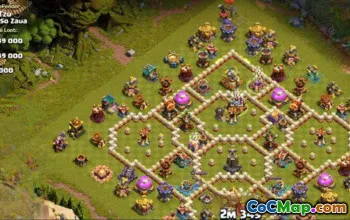 town hall 16, trophy/war base layout #43661