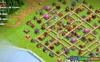 town hall 16, trophy/war base layout #43664