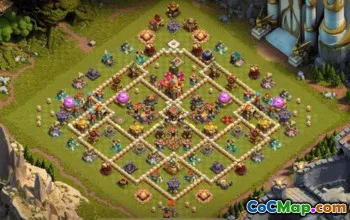town hall 16, trophy/war base layout #43675