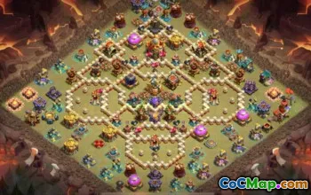 town hall 16, trophy/war base layout #43678