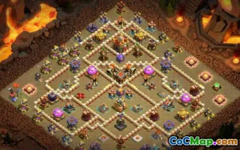 town hall 16, trophy/war base layout #43683