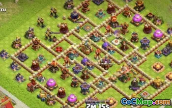 town hall 16, trophy/war base layout #43692