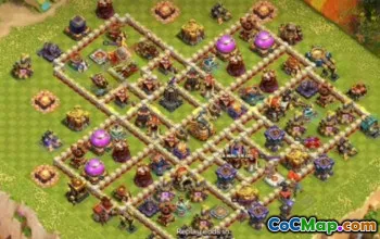 town hall 16, trophy/war base layout #43696