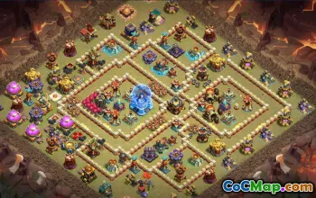 town hall 16, trophy/war base layout #43702