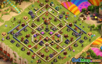 town hall 16, trophy/war base layout #43703