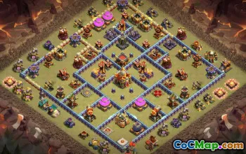 town hall 16, trophy/war base layout #43759