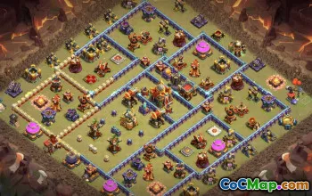 town hall 16, trophy/war base layout #43760
