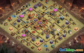 town hall 16, trophy/war base layout #43777