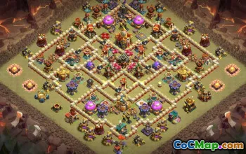 town hall 16, trophy/war base layout #43782