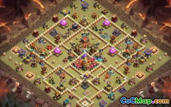town hall 16, trophy/war base layout #43783