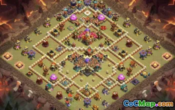 town hall 16, trophy/war base layout #43784