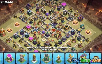 town hall 16, trophy/war base layout #43790