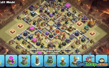 town hall 16, trophy/war base layout #43791
