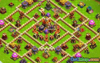 town hall 16, trophy/war base layout #43801