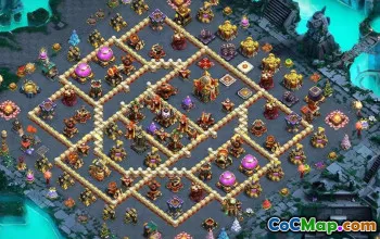 town hall 16, trophy/war base layout #43810