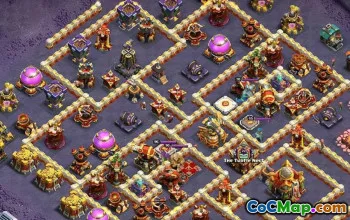 town hall 16, trophy/war base layout #43813