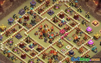 town hall 16, trophy/war base layout #43816
