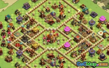 town hall 16, trophy/war base layout #43852