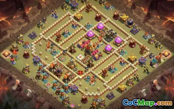 town hall 16, trophy/war base layout #43882