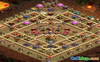 town hall 16, trophy/war base layout #43883