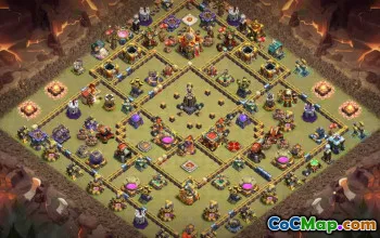 town hall 16, trophy/war base layout #43896