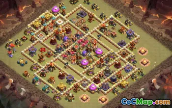town hall 16, trophy/war base layout #43919