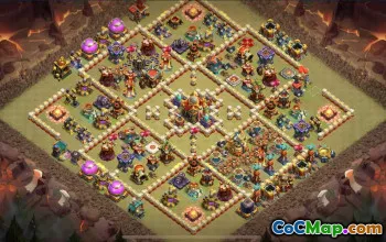 town hall 16, trophy/war base layout #43920