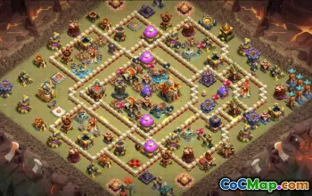 town hall 16, trophy/war base layout #43922