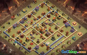 town hall 16, trophy/war base layout #43930