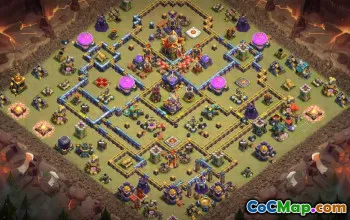 town hall 16, trophy/war base layout #43966