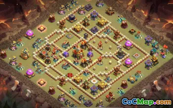 town hall 16, trophy/war base layout #43987