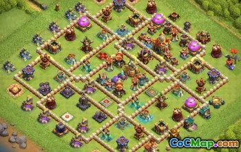 town hall 16, trophy/war base layout #43992