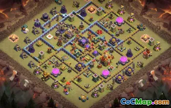 town hall 16, trophy/war base layout #44039