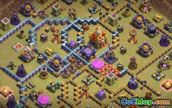 town hall 16, trophy/war base layout #44042