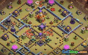town hall 16, trophy/war base layout #44045