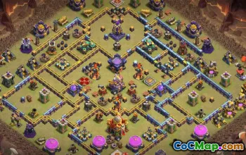 town hall 16, trophy/war base layout #44051